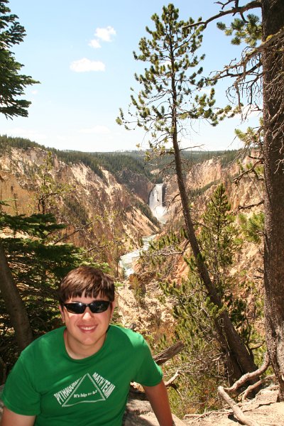 Trip (146).JPG - Kris at Yellowstone National Park Artist Point